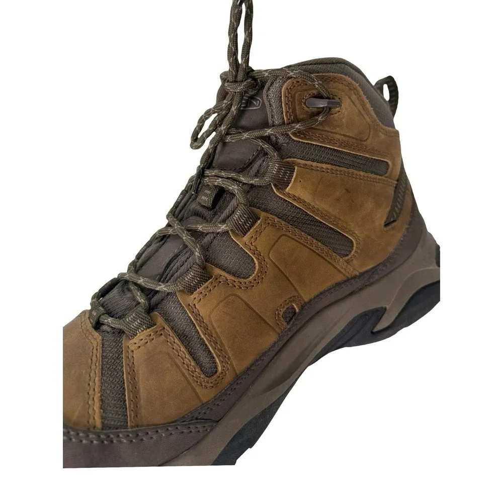KEEN Circadia Mid WP Boots Mens Size 11 Brown Waterproof Hiking Leather Trail